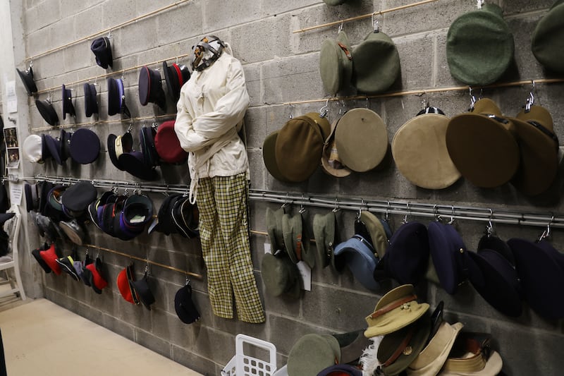 A selection of hats at the Abbey Theatre warehouse. Photograph: Bryan O’Brien