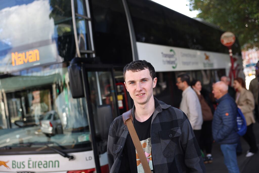 Mark Kerr, a 21-year-old student in Trinity College Dublin who commutes from Navan, Co. Meath. Photograph: Dara Mac Dónaill