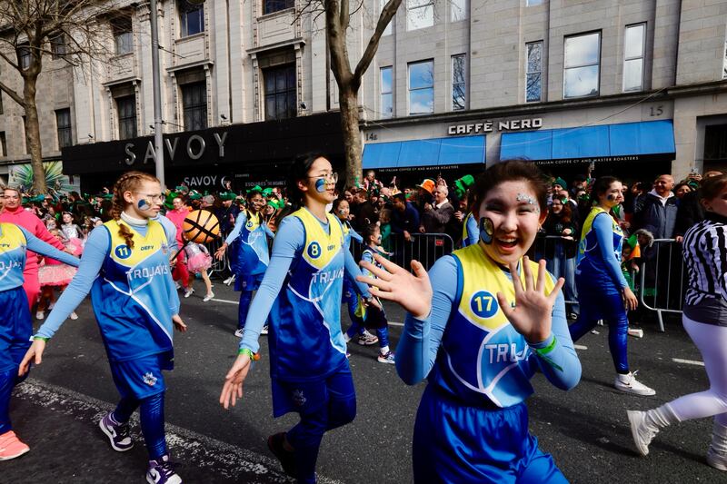 Participants from Ireland and across the world taking part in the Dublin parade. Photograph: Alan Betson