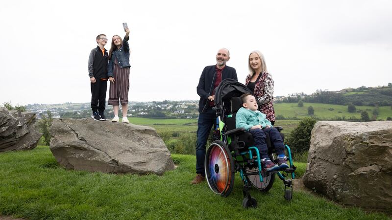 The Shiels family at their home in Ballymacool, Co Donegal. Photograph: Joe Dunne