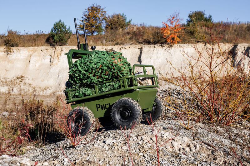 A Roboneers land drone can be fitted to transport different types of equipment. Photograph: Roboneers