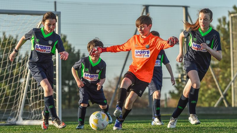 The Sportsdirect.com FAI Summer Soccer Schools launchs at Malahide United FC in Malahide, Co Dublin. Photograph: Seb Daly/Sportfile
