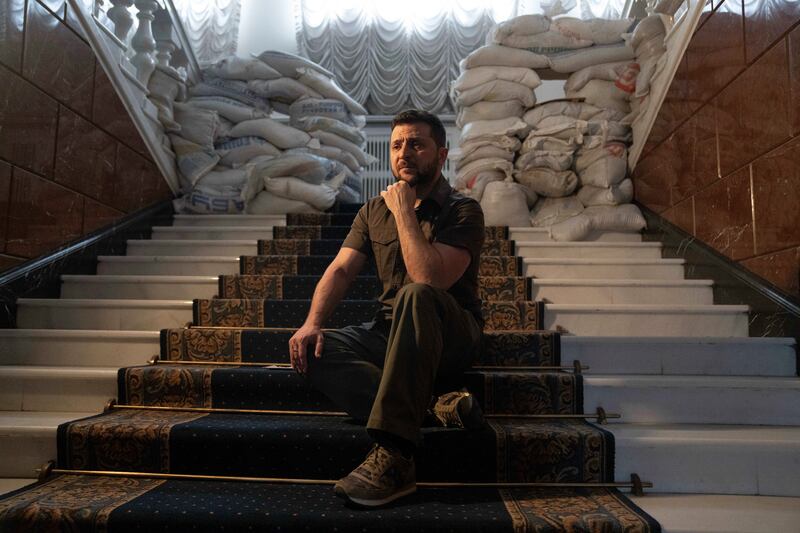 Time Magazine named Volodymyr Zelensky its person of the year (Evgeniy Maloletka/AP)