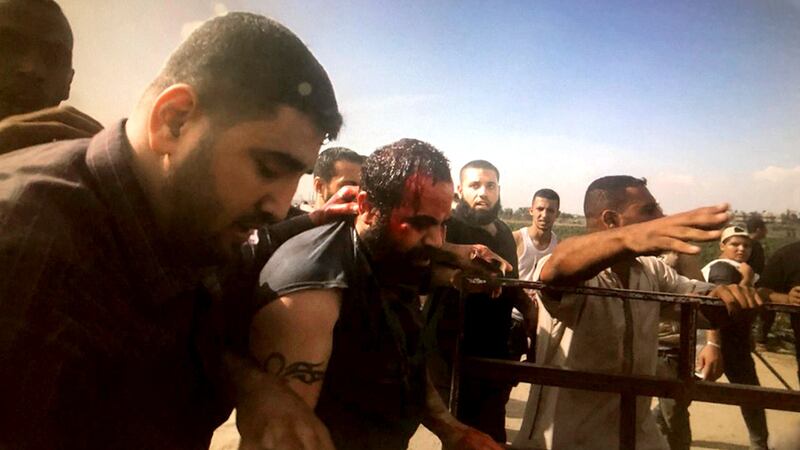 Yarden Bibas is taken hostage on the day of the Hamas-led attack on Israel on October 7th, 2023. Photograph: Family handout/PA Wire 