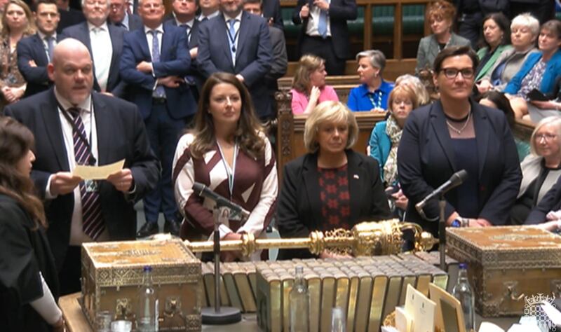 MPs vote to reject a Lords amendment to the Safety of Rwanda (Asylum and Immigration) Bill. Photograph: House of Commons/UK Parliament/PA Wire