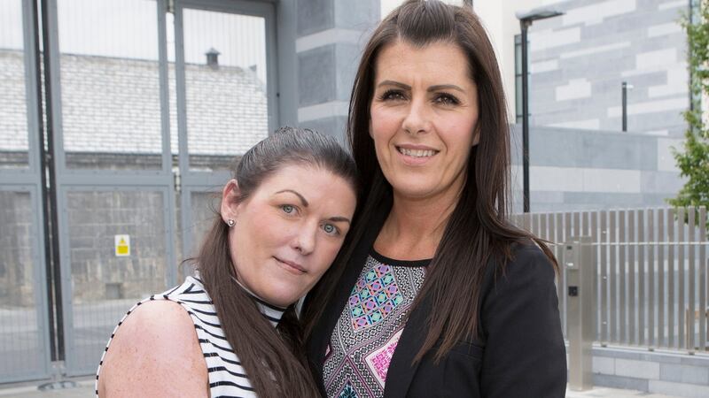 Simone Lee (left), with her sister Una. Writing in her victim impact statement in July, Simone Lee said of the night of the attack: “All I can remember is fear, and it haunts me daily.”  Photograph Liam Burke Press 22