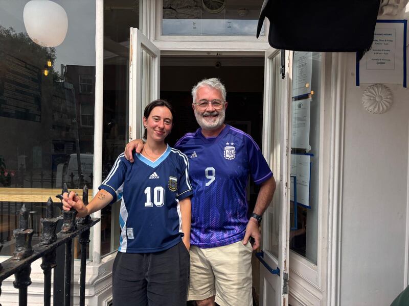 Luciana and Alejandro Parisi outside Alma cafe in Dublin 8