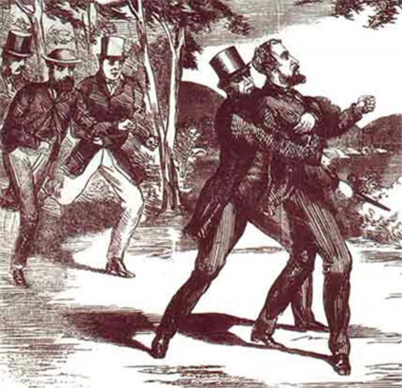 Henry O’Farrell is arrested after shooting Prince Alfred at Clontarf in Sydney