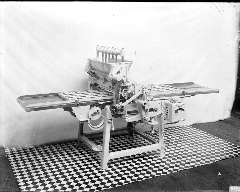 To Make a Monument, a new project by artist Jan McCullough and Household taking inspiration from archive photographs commissioned in the 1930s that document the machines and wares produced in Belfast. Pancake Machine, University Street Belfast 1930, Courtesy AR Hogg Archive / National Museums NI