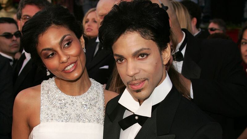 Prince with Manuela Testolini at the  Academy Awards in 2005. Photograph: Carlo Allegri/Getty Images