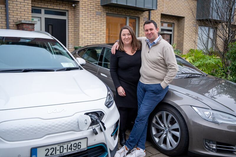 Lisa and John with both their EVs