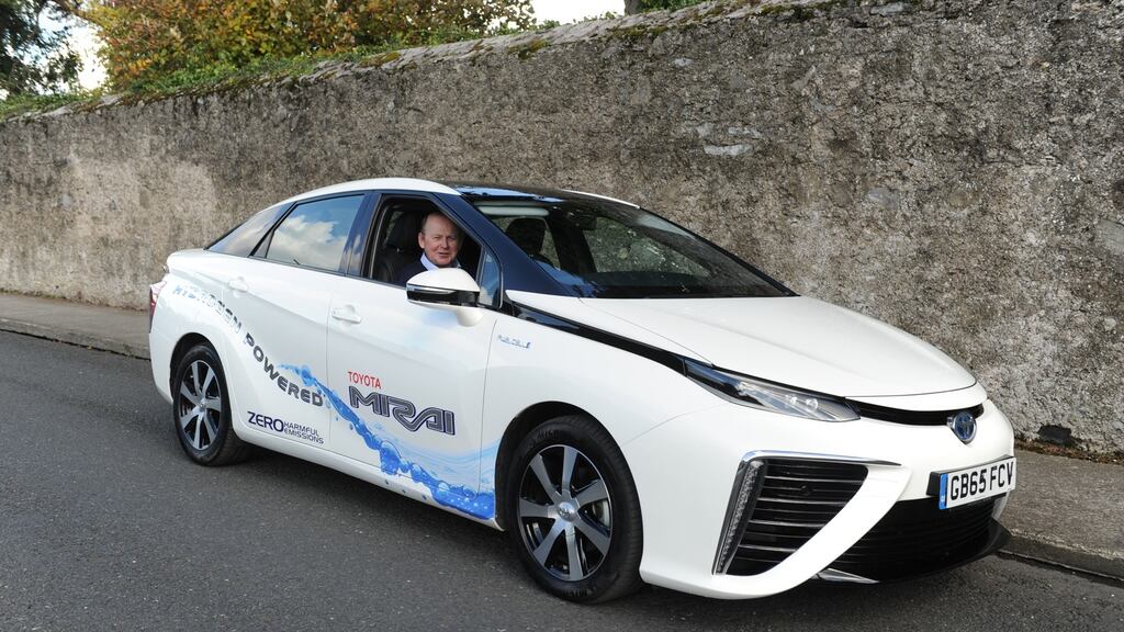 The hydrogen-powered Toyota Mirai. Photograph: Aidan Crawley