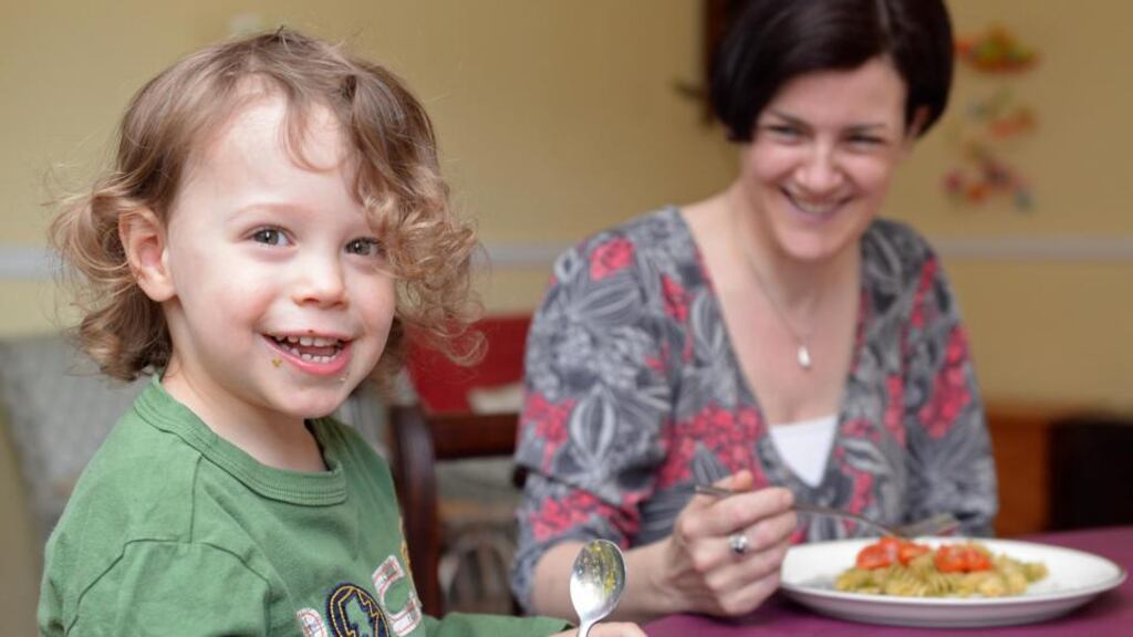 Fidelma Farley with her son, Dara, at home in Blackrock, Co Dublin.Photograph: Eric Luke