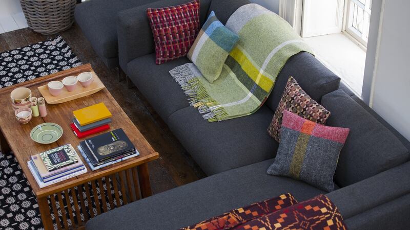Hand woven throws and ceramics at Ballilogue