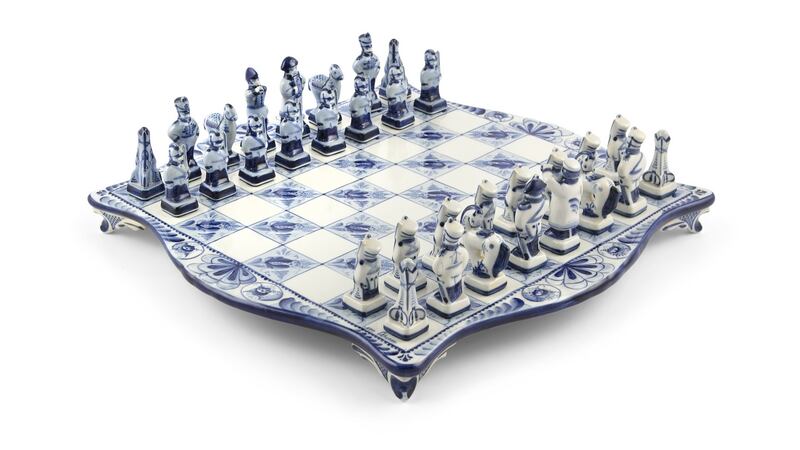 Russian porcelain chess set depicting the Battle of Borodino,  Adam’s €500-€800