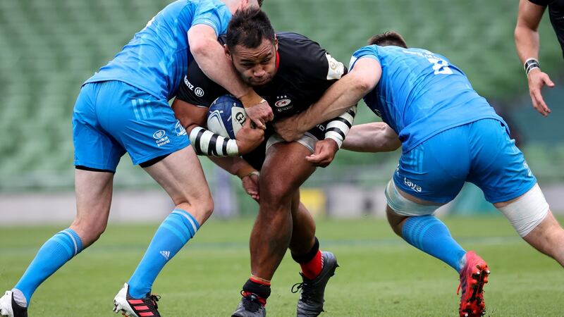 Leinster did a good job of stifling Saracens number eight Billy Vunipola on Saturday. The defeat did not feel like the physical bullying of some previous beatings. Photograph:  Billy Stickland/Inpho