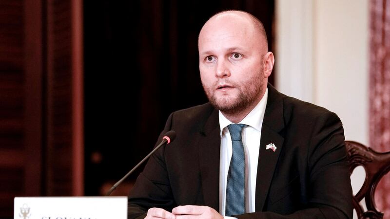 Slovakia’s defence minister Jaroslav Nad: ‘The only thing that I am counting is the lives we can save in Ukraine.’  Photogaph: Ken Cedeno/pool/AFP