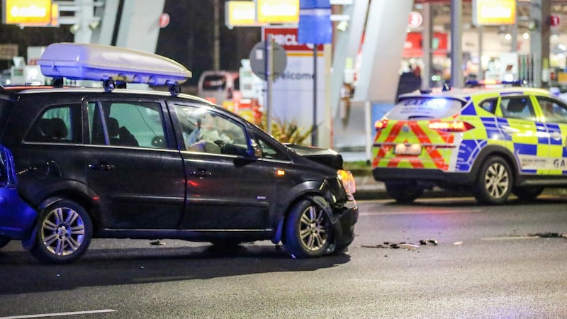 The truck initially hit a number of vehicles outside Terminal One before making its way to the nearby Circle K garage where more were hit. Photograph: Damien Storan