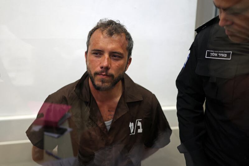 Brazilian activist Thiago Avila arrives at a court in Ashkelon on May 3, 2026.  Photograph: Ilia Yefimovich/AFP via Getty Images