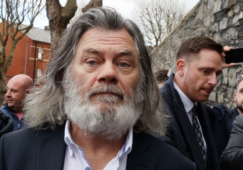 Gerard 'The Monk' Hutch outside the Special Criminal Court, Dublin, after he was found not guilty of the murder of David Byrne at a hotel in Dublin in 2016. Photograph: Sam Boal/PA