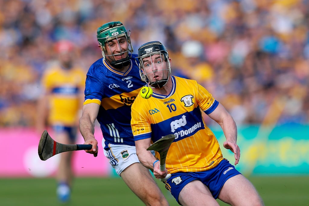 Robert Doyle and the rest of the Tipperary team had to show huge resilience to beat Tony Kelly's Clare in Ennis on Saturday. Photograph: Natasha Barton/Inpho