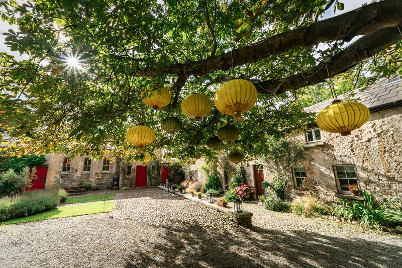 The Chinese lanterns were hung for Ethna’s son Liam’s wedding and never taken down