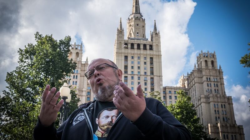 Andrey Molot-Kormukhin, leader of Russian Orthodox movement: biopic of  Nicholas Romanov has prompted  protests and threats.  Photograph: Yuri Kadobnov/AFP/Getty Images