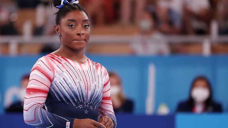 Star gymnast Simone Biles did not compete in six of her seven finals at the Tokyo Olympics. She later said she should never have been there as she was still dealing with the jailing of coach Larry Nassar, who had abused her. Photograph: Jamie Squire/Getty Images