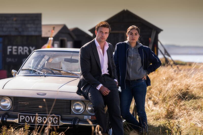 Lynley TV show. DI Thomas Lynley (Leo Suter) and DS Barbara Havers (Sofia Barclay). Photograph: Jonathan Hession/BBC/Playground TV