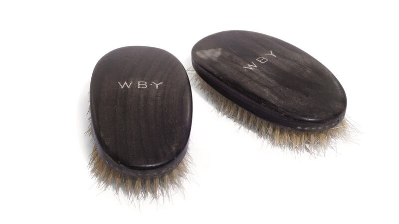 WB Yeats’s rosewood, monogrammed hair-brushes (estimate £800-£1,200/€900-€1,350)