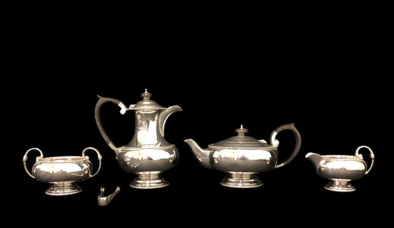 A Walker and Hall silver tea service