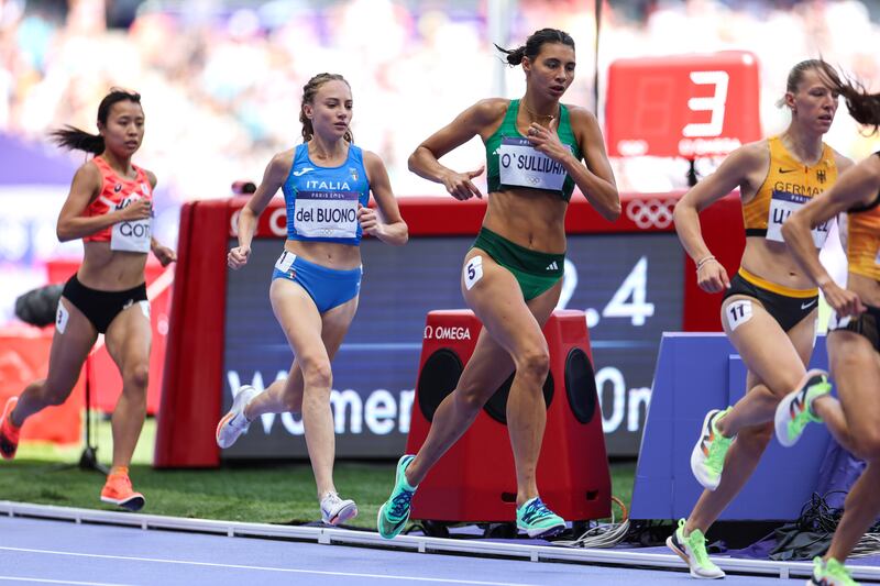 Ireland’s Sophie O’Sullivan during the women's 1,500m repechage. Photograph: Morgan Treacy/Inpho
