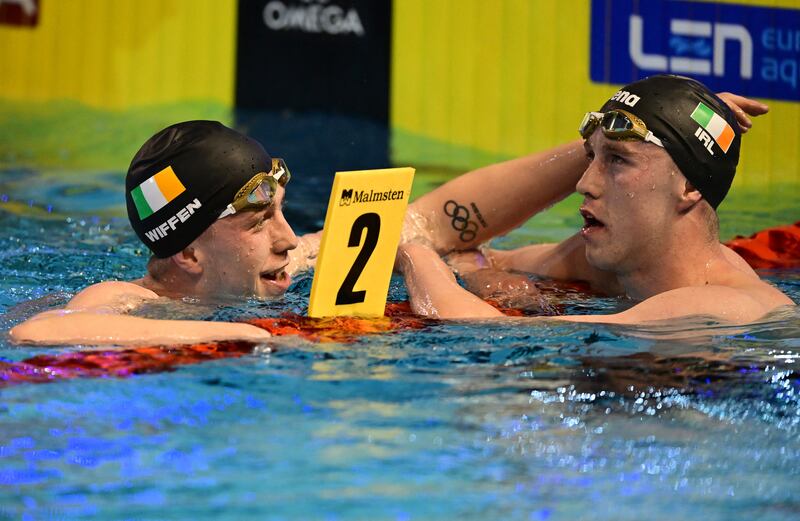 Daniel's twin brother Nathan also competed at the recent European Championships. Photograph: Daniel Mihailescu/AFP via Getty Images 
