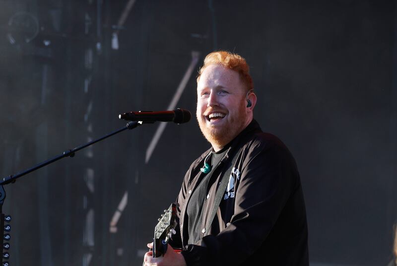 Gavin James performing on the Main Stage at Electric Picnic on Sunday evening. Photograph: Alan Betson/The Irish Times

