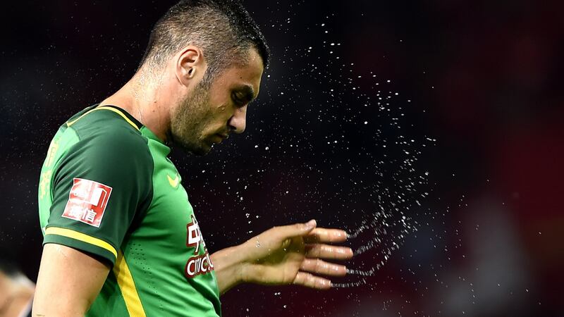 Burak Yilmaz: the passionate Turkish striker is a firm fans’ favourite at Beijing Guoan.  Photograph: Getty Images