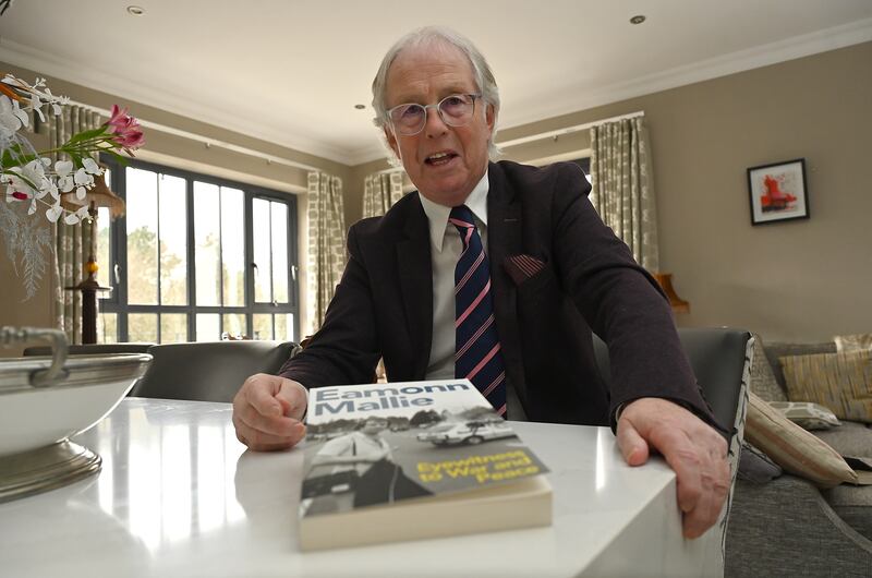 Eamonn Mallie at home in Belfast. Photograph: Arthur Allison/Pacemaker Press