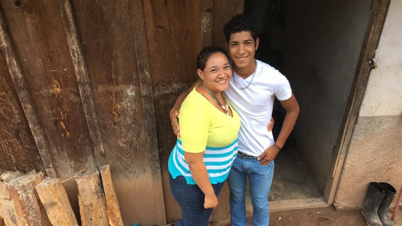 Maria and her husband Carlos at their home in Honduras