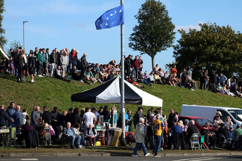 Residents of the Garvaghy Road, a Catholic enclave in the largely Protestant town protest against the Orange Order's annual Drumcree parade, in Portadown. 