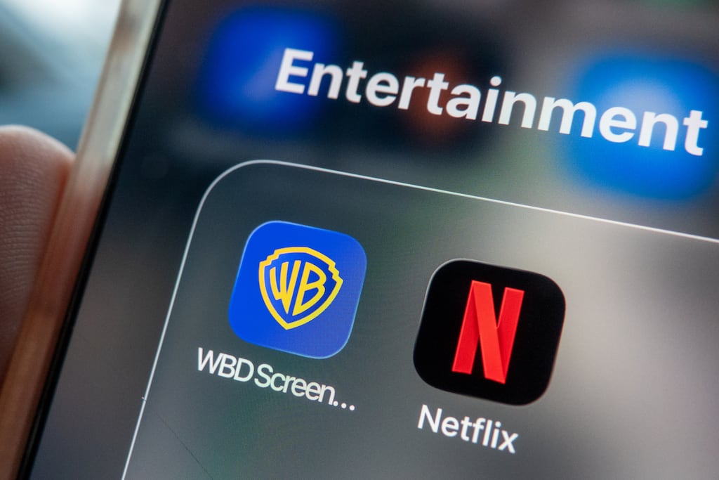 'Netflix agreed an $83bn takeover of Warner Bros Discovery, transforming Netflix into a dominant player in Hollywood.' Photograph: Anna Barclay/Getty
