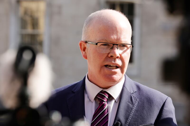 Peadar Tóibín, leader of Aontú, at Leinster House in Dublin, speaking to media  Photograph: Alan Betson/The Irish Times

