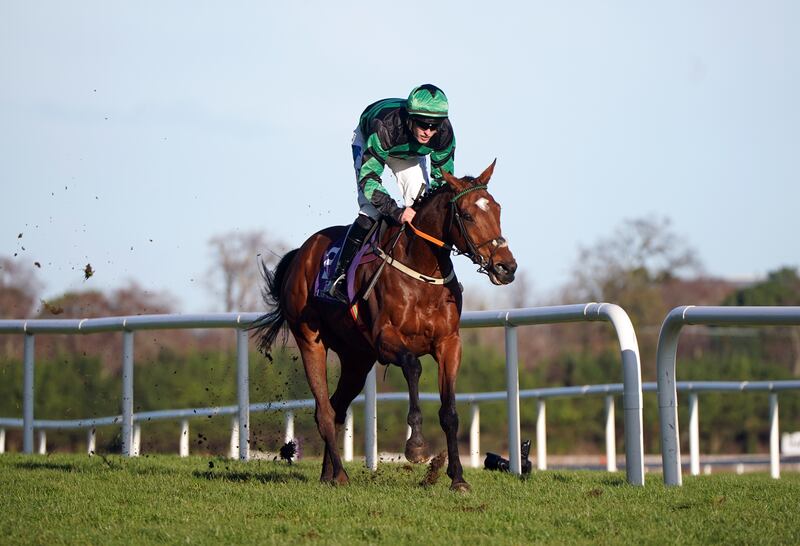 Seddon, ridden by jockey Ben Harvey, wins the Adare Manor Opportunity Handicap Chase during day four of the Leopardstown Christmas Festival on Thursday. Photograph: Niall Carson/PA Wire