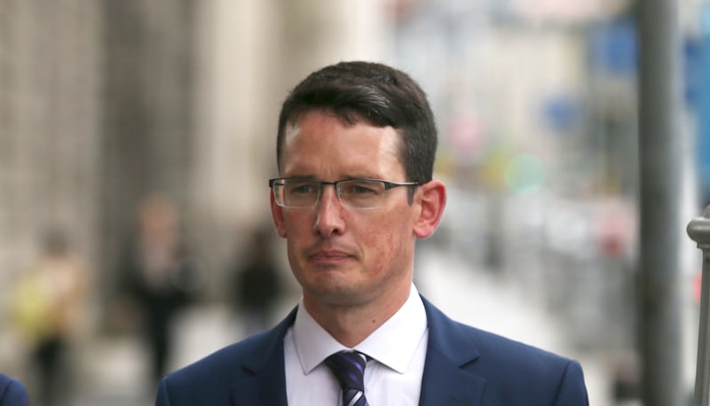 Enoch Burke leaving a High Court hearing in Dublin. Photograph: Collins Courts