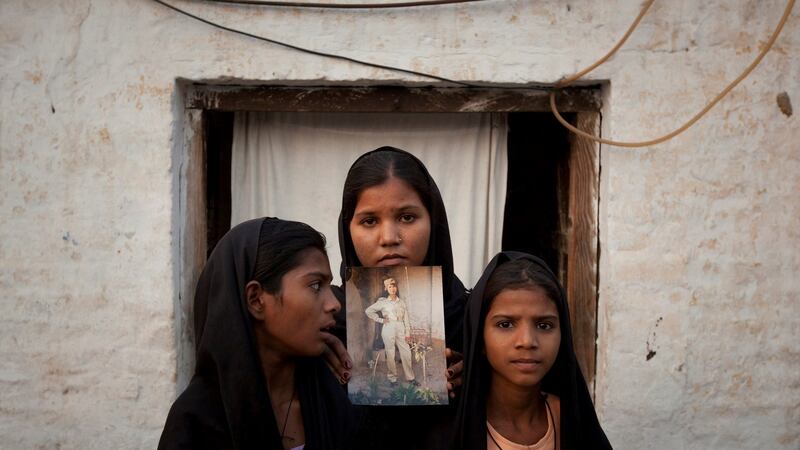 Daughters of Pakistani Christian Asia Bibi: When their mother  was released, riots ensued and she is in fear of being murdered. Photograph: Adrees Latif
