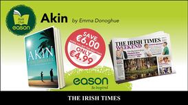 Akin by Emma Donoghue is this Saturday’s Irish Times Eason offer