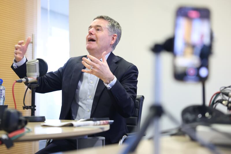 Former minister for finance Paschal Donohoe speaking on the Irish Times Inside Politics podcast. Photograph: Enda O'Dowd