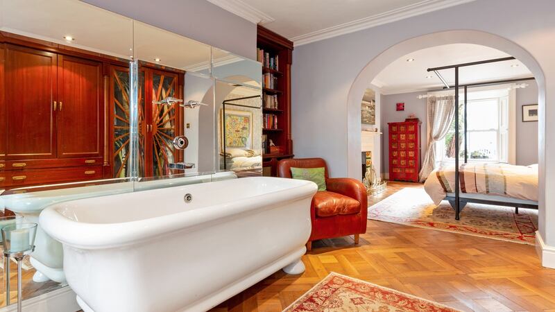 Bathroom and bedroom.