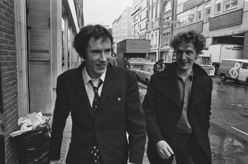 John Lydon with Malcolm McLaren in 1977. Photograph: Evening Standard/Getty