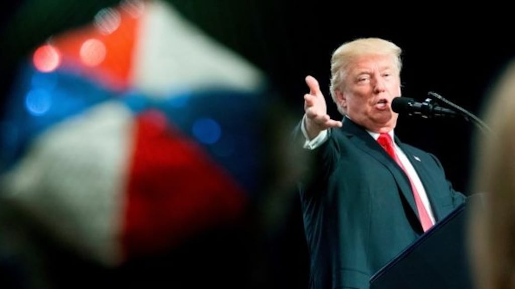 Donald Trump promoting the tax reform plan in Missouri