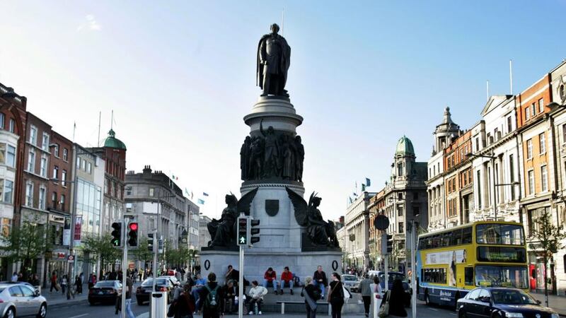 The Daniel O’Connell statue on Dublin’s O’Connell Street. Photograph: Aidan Crawley