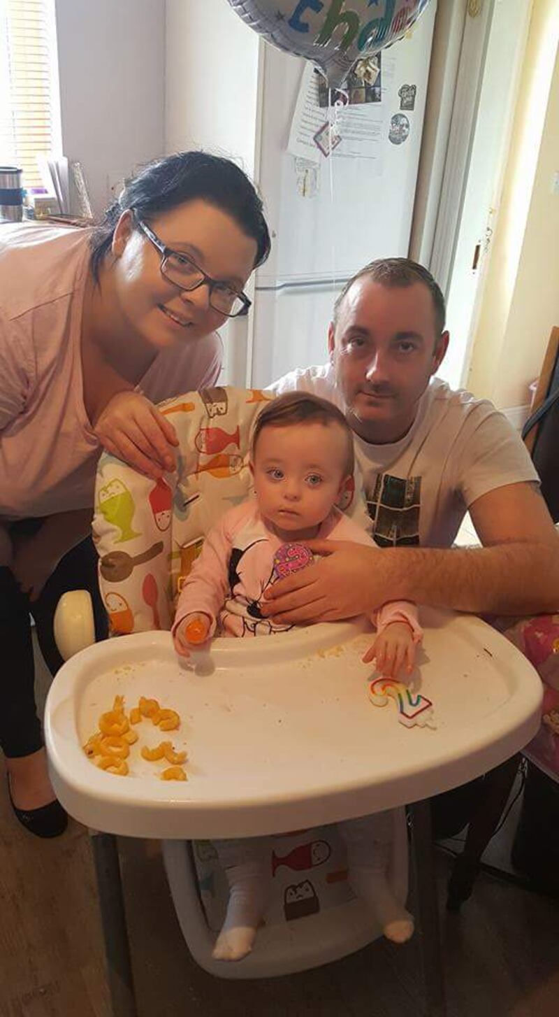 Michelle, Patrick and Sophia on her second birthday.